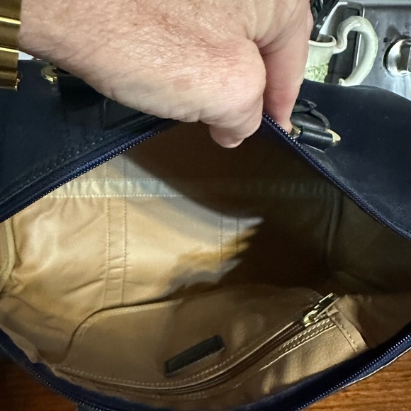 Christian Dior top handle bag. Huge. Vintage. Diorissimo leather and canvas - Picture 4 of 14